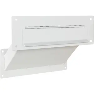 Through The Wall Drop Chute D100 Grey, Adjustable 2-Piece Steel Deposit Drop Slot for Documents, Letters, Payments, Non-Bulky Items & Mail