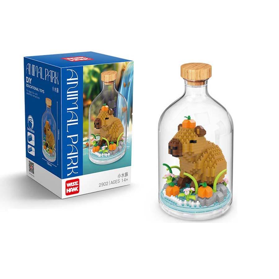 Capybara Building Block Toy Assembly Set, 3D Model Construction Decoration, Holiday Birthday Gift, Unisex Playset