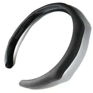 [ Quick Install ] Napa Leather Steering Wheel Cover 15 Inch, Four Season Universal Sweat Absorbing, Enhanced Grip, Elevated Style, Anti-Slip, Sweat-Abaorbent