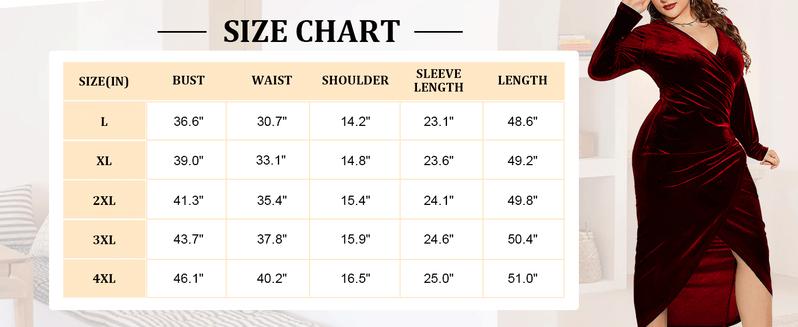 Womens Plus Size Long Sleeve Velvet Bodycon Dresses Sexy Ruched Wrap Deep V Neck Party Cocktail Dress
