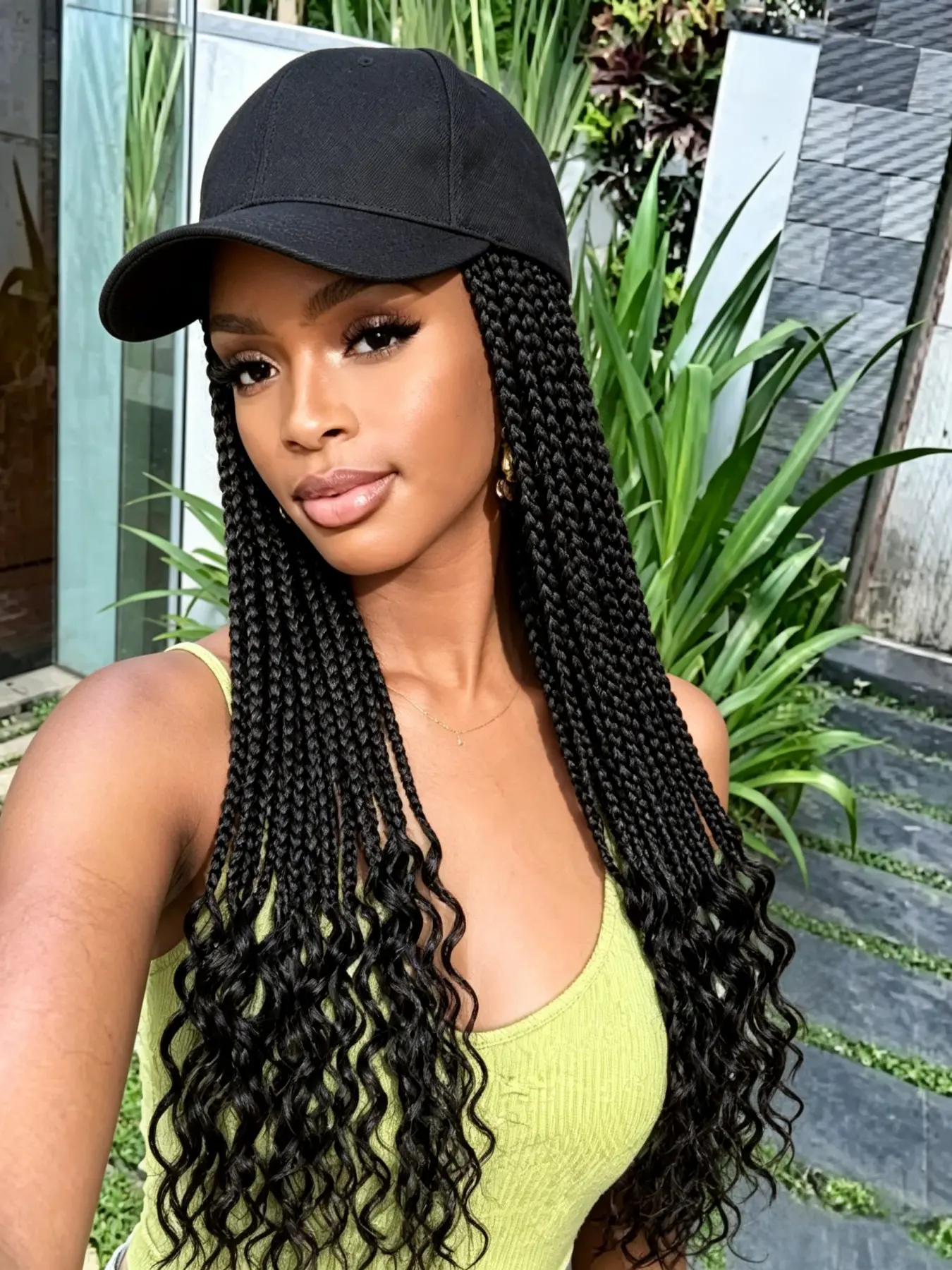 20" Baseball Cap Passion Twist Wig, Synthetic Twist Wigs, Stylish Hair Accessory, Perfect for Sports Fans, Durable Material, Easy to Wear, Ideal Gift Choice