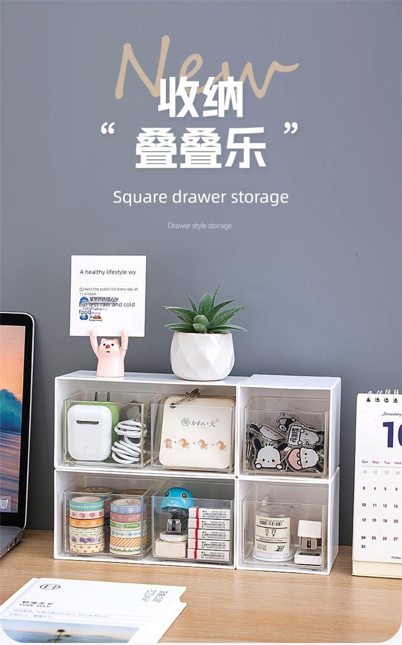 Clario "Crystal Grid" Modular Drawer Organizer Set — Clear PET Storage Bins for Home Reset and Vanity Organization. These Stackable Plastic Dividers are Perfect for Kitchen, Office and Bathroom Cabinets. Pinterest Style Closet Sorter