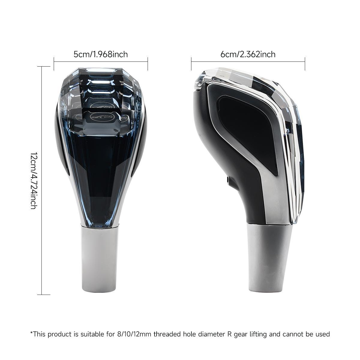 Crystal Automatic Gear Shift Knob with Rechargeable LED Light, Universal Car Interior Accessory for Toyota, Lexus, Mazda, Mitsubishi, Volkswagen and Kia, Car Accessories, Automotive # GLOBAL PICKS