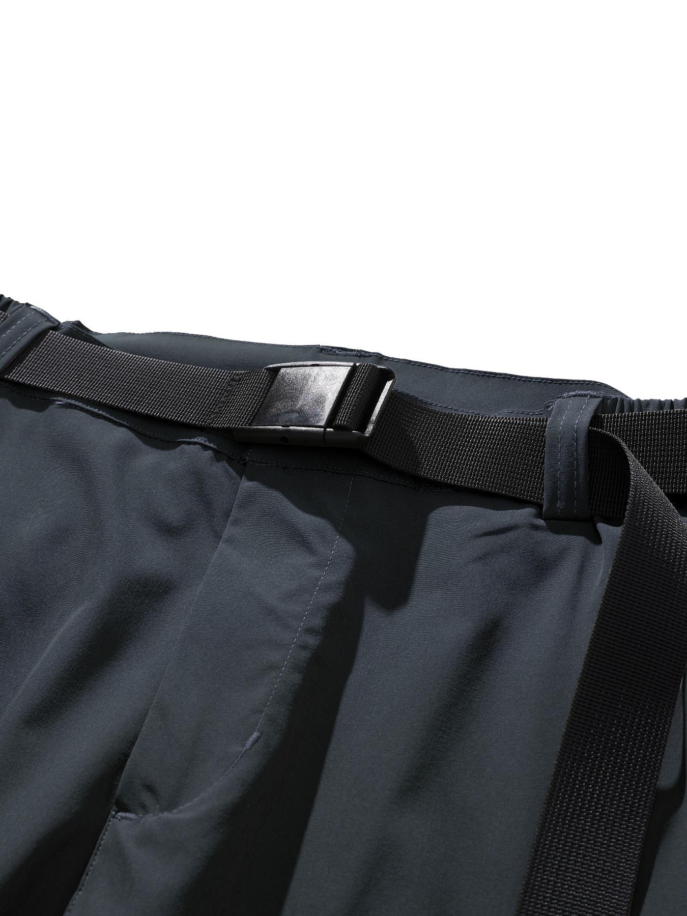 YYK brand Men's Zipper Design Pocket Waterproof & Windproof Outdoor Pants, Regular Fit Casual Detachable Leg Comfy Trousers for Outdoor Activities, Men's Bottoms for All Seasons