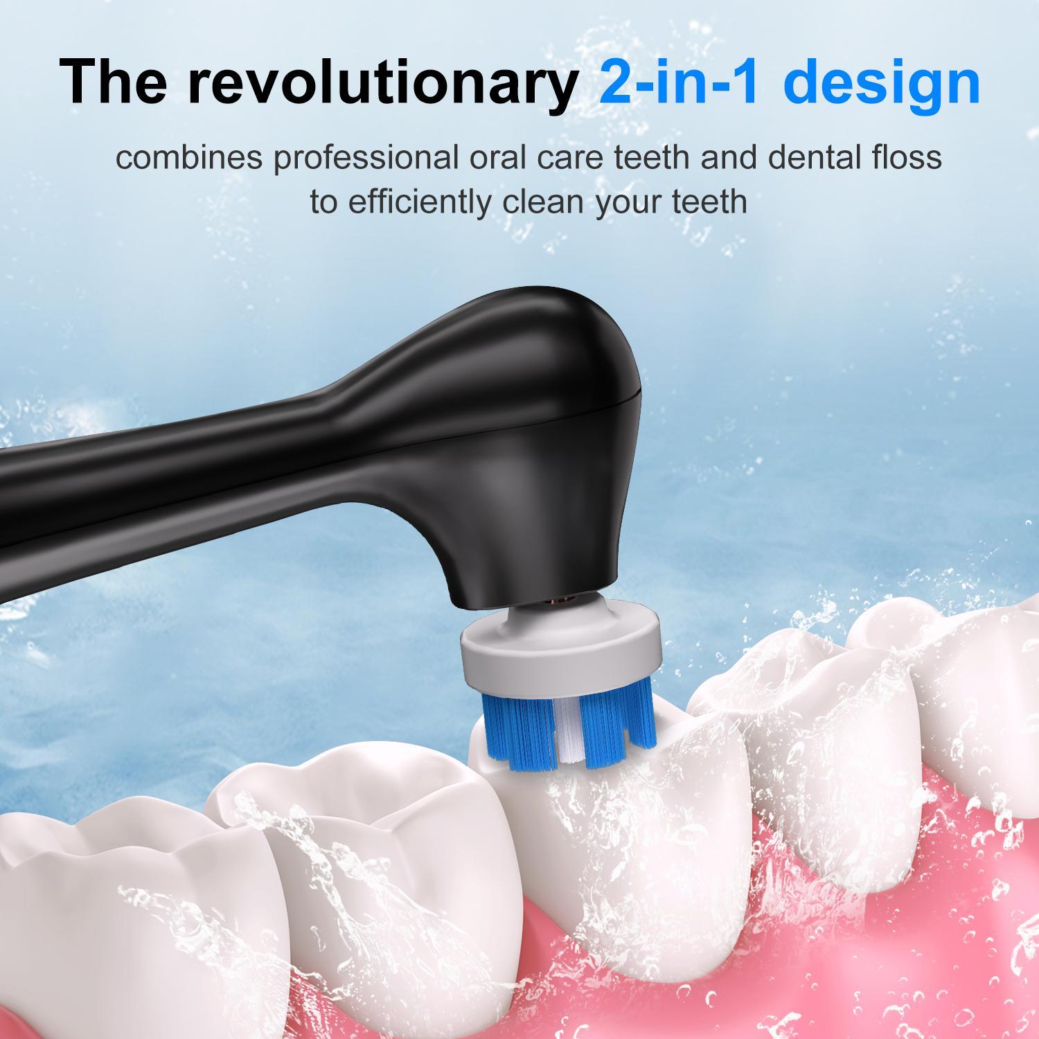 Rechargeable Rotating Electric Toothbrush Kit, 1 Set Deep Cleaning Tooth Care Toothbrush with Teeth Cleaning Tools, Professional Oral Care Products for Adults