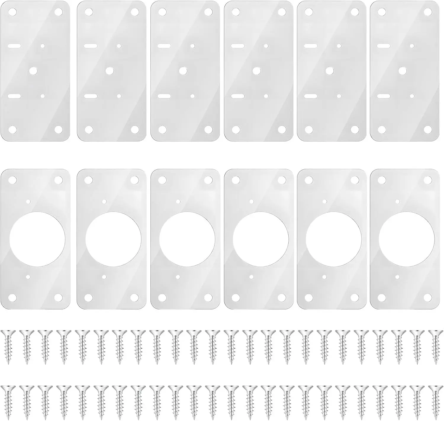 12Pcs Cabinet Hinges Repair, Stainless Repair Cabinets, Hinge Repairs Cabinets Door Hinge with Mounting, Fixing Tool Screws for, Cupboard, Locker, Cabinet Doors