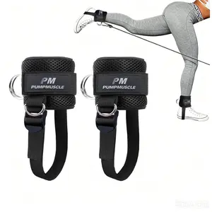 Ankle Strap, 1 Pair Adjustable Ankle Cuff for Cable Machine Kickbacks, Comfort Padded Gym Workout Ankle Strap for Butts, Leg Kickbacks, Glute