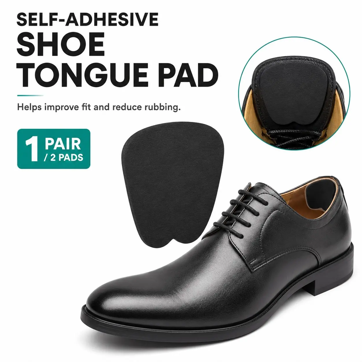 Soft Self-Adhesive Shoe Tongue Pad, Anti-Slip Shock Absorption Insole, Adjustable Forefoot Cushion, Comfortable Rebound Insert