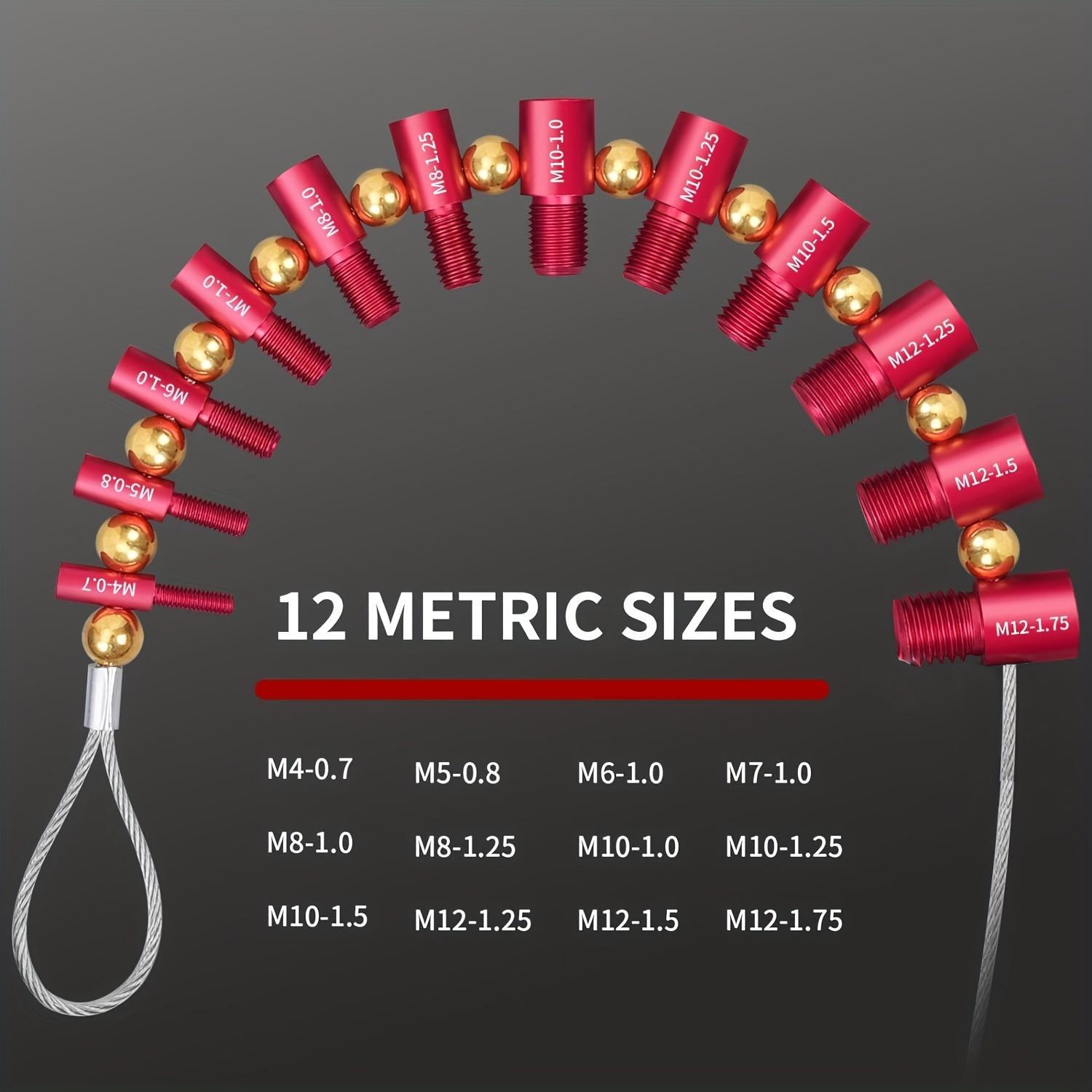 Bolt Thread Checker Set, 14 Standard Inches, 12 Metric Sizes, Detachable, Thread Measurement Tool, Quick Classification, Practical