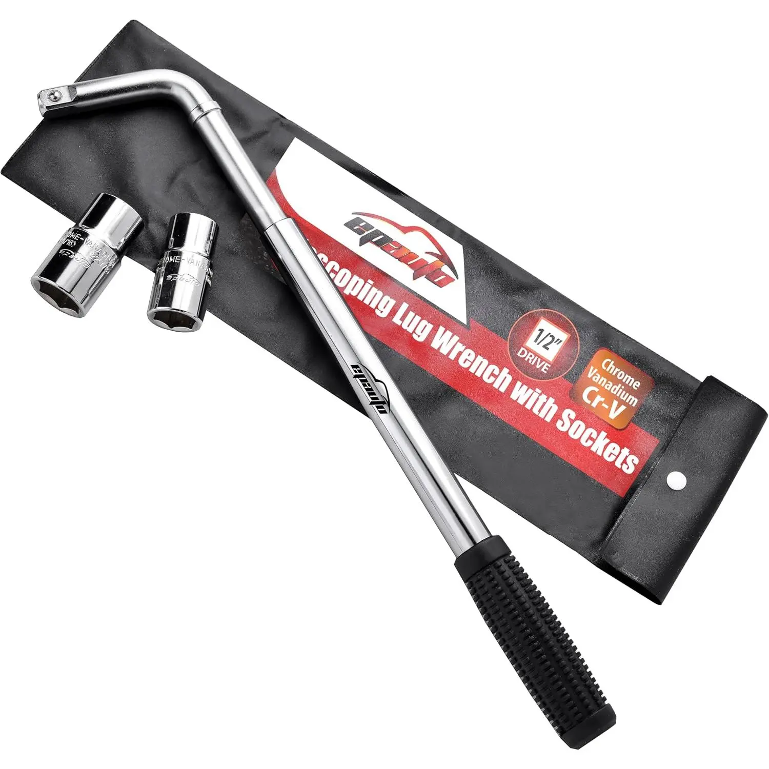 Telescoping Lug Wrench, Wheel Wrench, CR-V Sockets (17/19, 21/22mm) | Wheel with CR-V Sockets (17/19, 21/22mm)