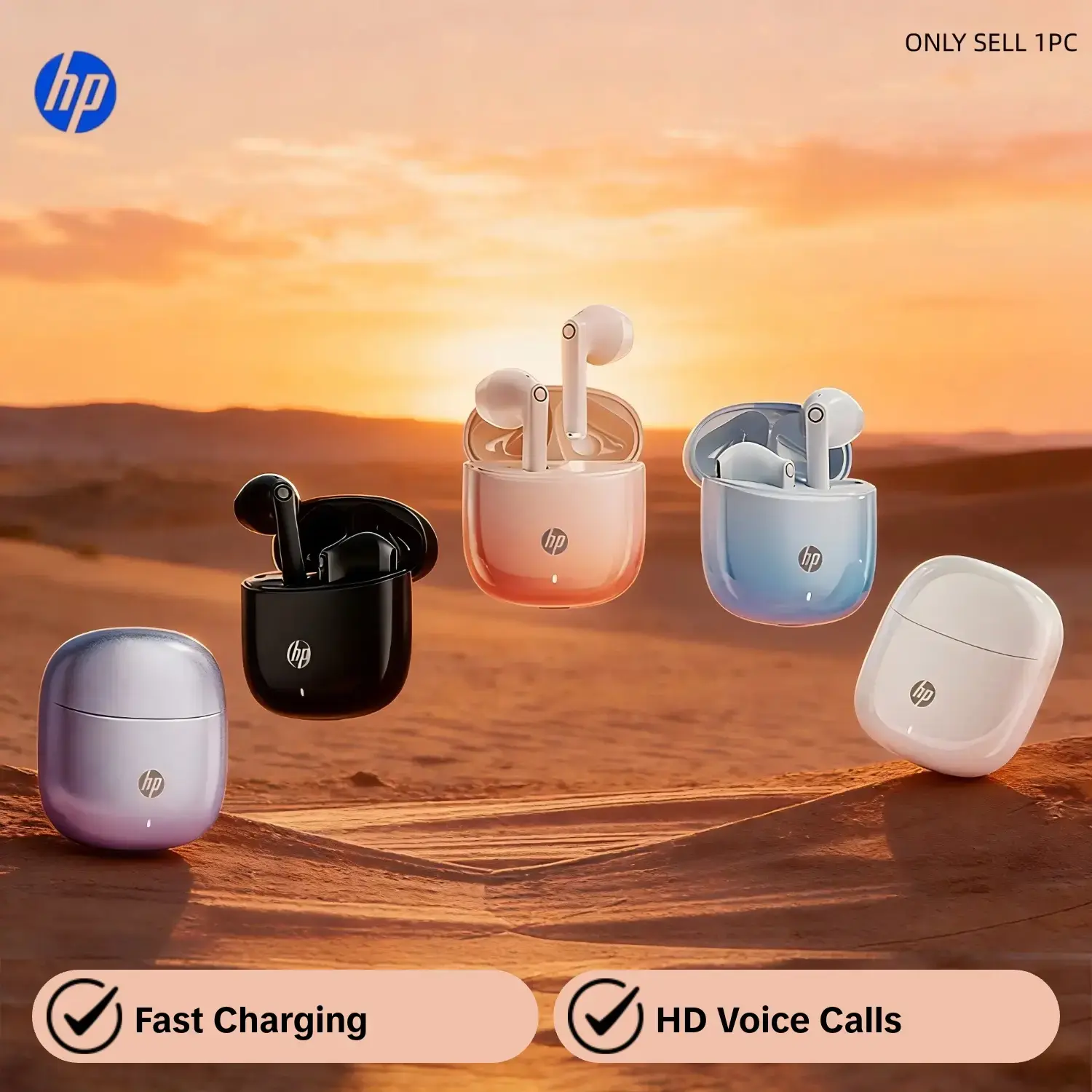 Hp 2026 New TWS Wireless Bluetooth-compatible Earphones, Fast Charging Long Battery Life, HD Voice Call, Touch Control Earbuds, Ergonomic Design, Compatible iOS Android