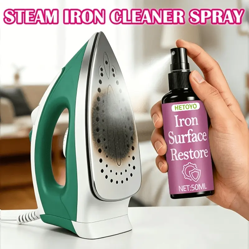 Iron Repair & Cleaning Spray: Quickly removes burn marks, stains, and glue residue from the soleplate of your iron. The gentle formula improves ironing smoothness and increases ironing efficiency.