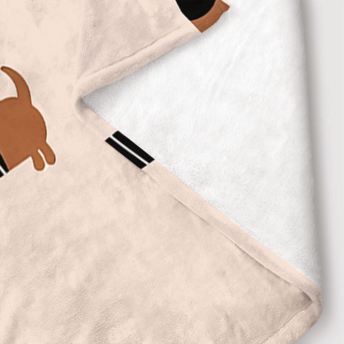 Dachshund Pattern Blanket, Soft Comfortable Warm Throw, Air-conditioned Room Blanket, Warm Nap Blanket for Home & Office & Travel