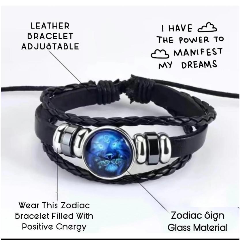 Personalized Zodiac Sign Bracelet -Manifestation Leo Aries Taurus Gemini Cancer Virgo libra Scorpio Sagittarius Capricorn Aquarius Pisces.Adjustable Multilayer Spirit Bracelets Valentine's Day gifts Couples Bracelets womentrendy bracelet