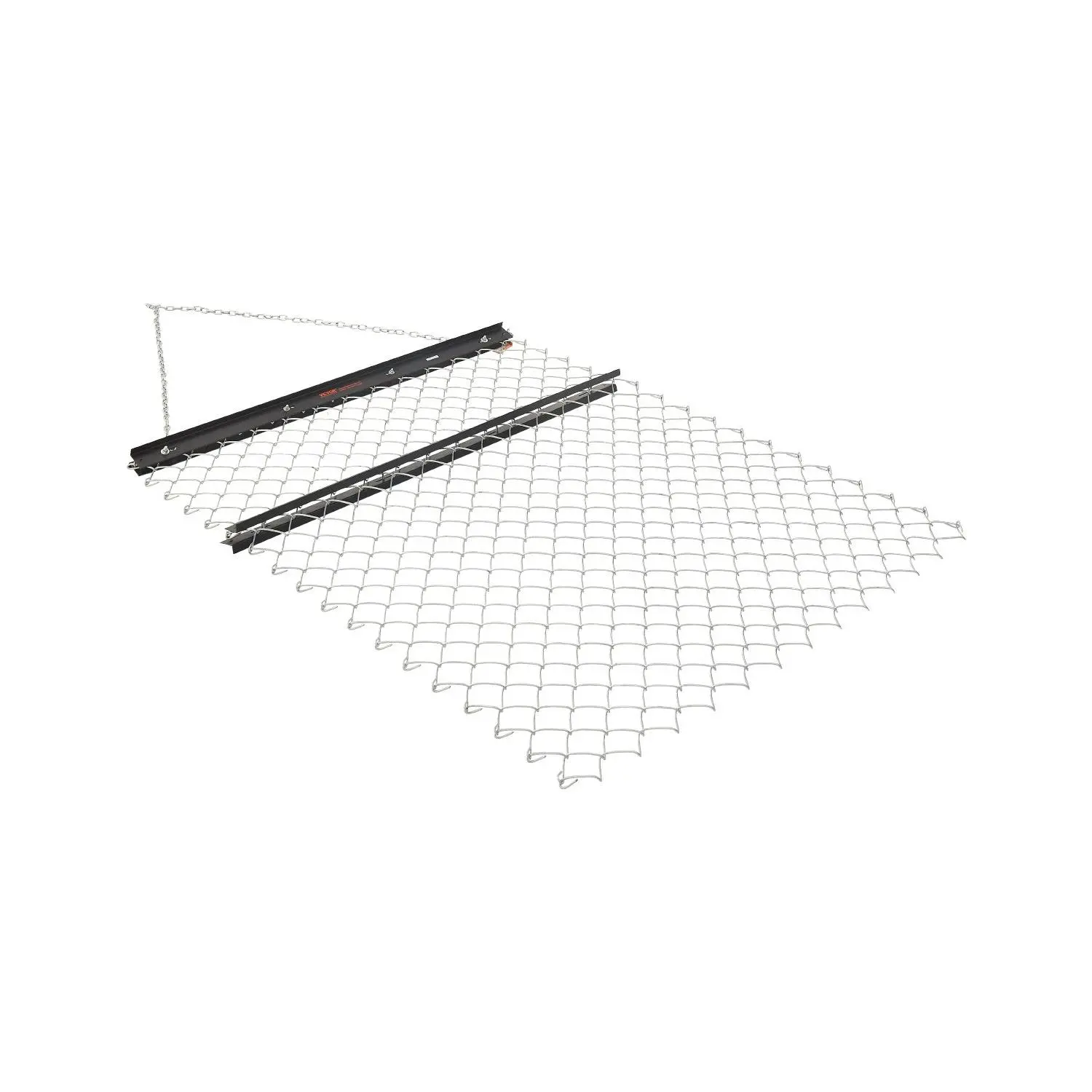 【toolupgrade】VEVOR 4x5 ft Chain Drag Harrow, Q235 Steel UTV Tractor Attachment, Durable Rake for Landscape Leveling, Sod Prepping, Gravel Driveway, Black Farm Field Garden Tool, 4X5 Feet, Utv Attachment