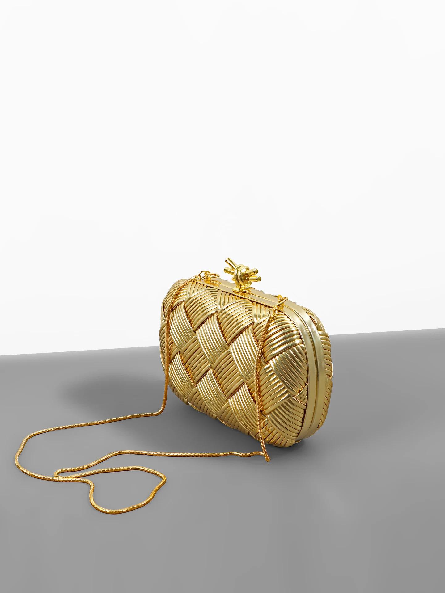 2026 Trend Luxury Golden Evening Bag For Woman Designer Party Silver Purses Elegant Women's Crossbody Bag Ladies Wedding Clutch