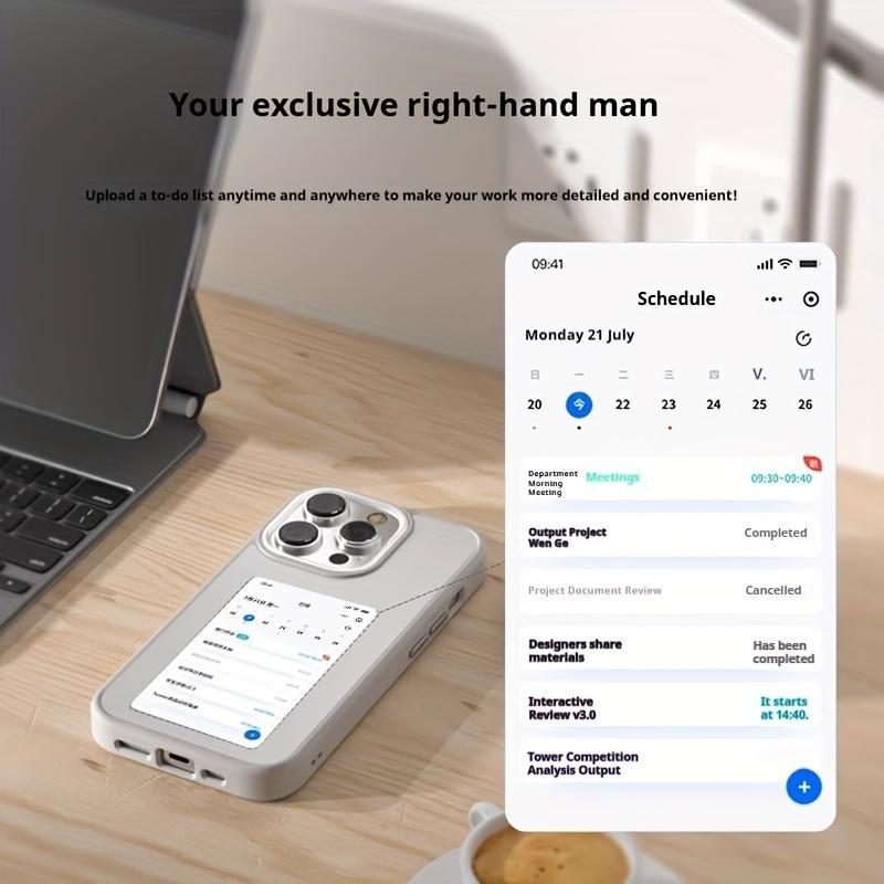 NFC Ink Screen Phone Case, Change Photos Anytime, APP DIY Display, Personalized, Ai Generated Photos, Four Color Screen, Fun Gift, iPhone Series, Accessories