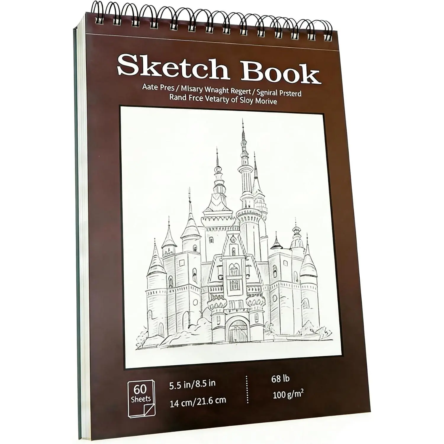 Sketch Book, Top Spiral Bound Sketch Pad, 100 Sheets 68lb/100gsm Drawing Paper, Acid Free Art Sketch Book Artistic Drawing Painting Writing Paper for Beginners Artists (1 Pack, 5.5"x8.5")