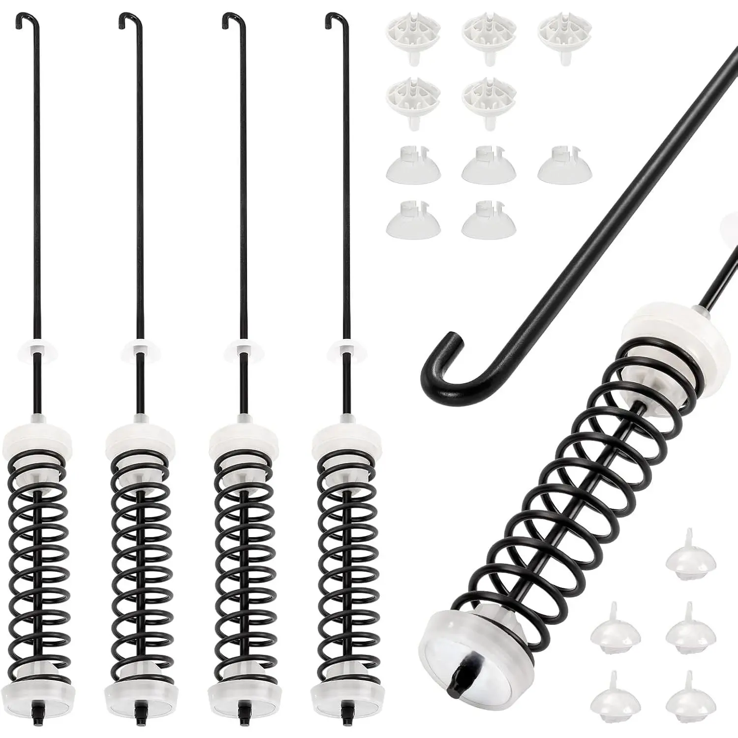 Upgraded W10780045 Washer Suspension Rods Kit for    Washers,  Suspension Rod Kit Fit for NTW4516FW3 RTW4516FW2 RTW4641BQ0 WTW4816FW2 WTW4800BQ1 NTW4605EW0