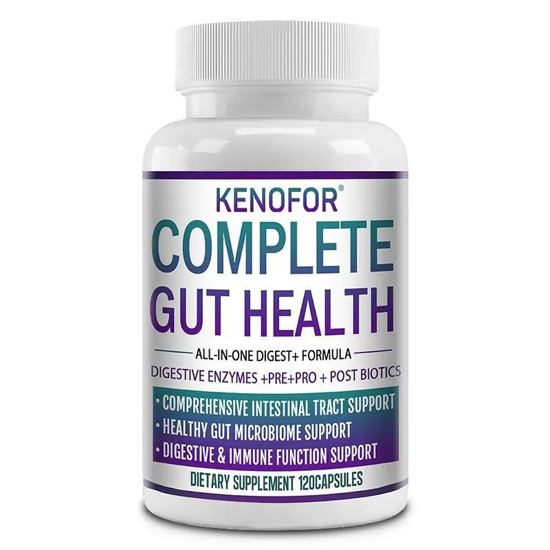 Kenofor Organic Vegetarian Gut Health Supplement for Adults - Supports Gut Microbiome Balance, Digestive Health - 120 Capsules