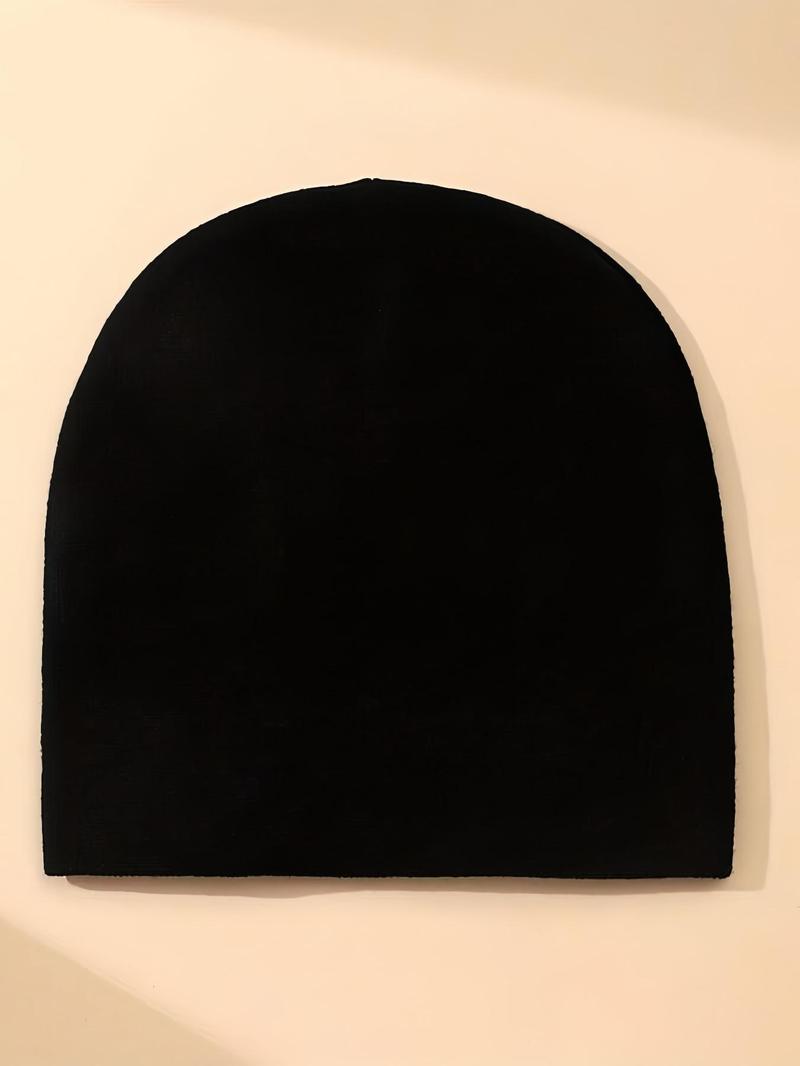 Unisex Colorblock Knitted Beanie Fitted Hat, Casual Outdoor Cycling Beanie Hat for Fall & Winter, Fashion Accessories for Men & Women