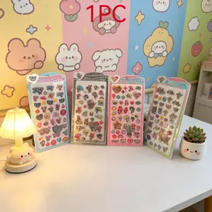 Animal Monster Quartz Crystal Transparent Epoxy Drop Stickers, 3D Glossy Gem Bubble Stickers, Cartoon Character Set for DIY Crafts