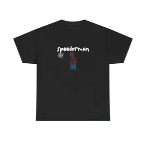 SpooderMan Tee Graphic T Shirt Unisex Heavy Cotton Tee Comic Book Hero Shirt Superhero Fan Gift 100 Percent Cotton Breathable Soft Funny Meme Design For Men Women For Him Her Gift