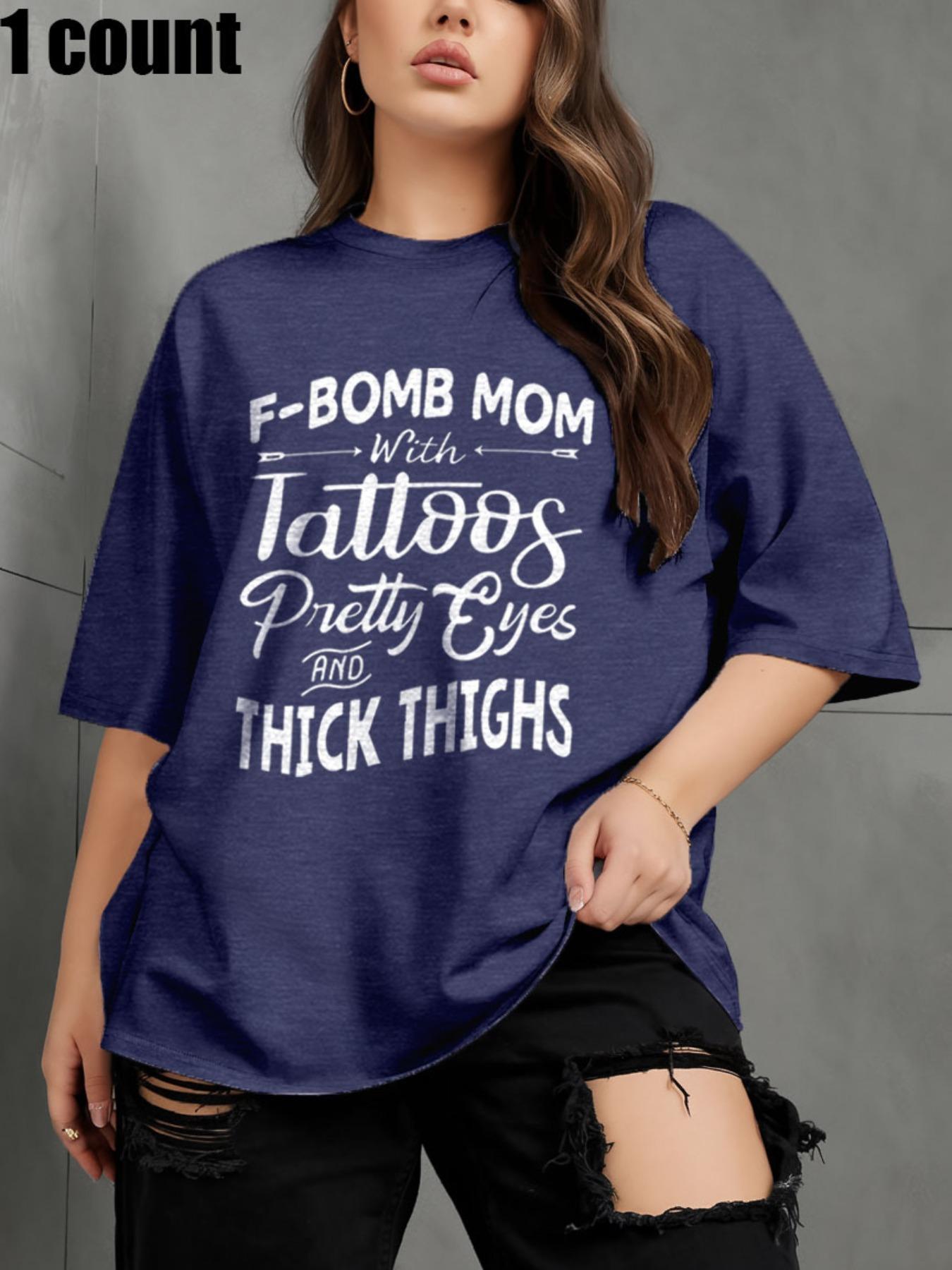 【Plus Size】 Letter Print Round Neck Tee, Fashion Casual Crew Neck Short Sleeve T-Shirt for Daily Outdoor Wear, Casual Everyday Wear, Women Clothing for All Seasons