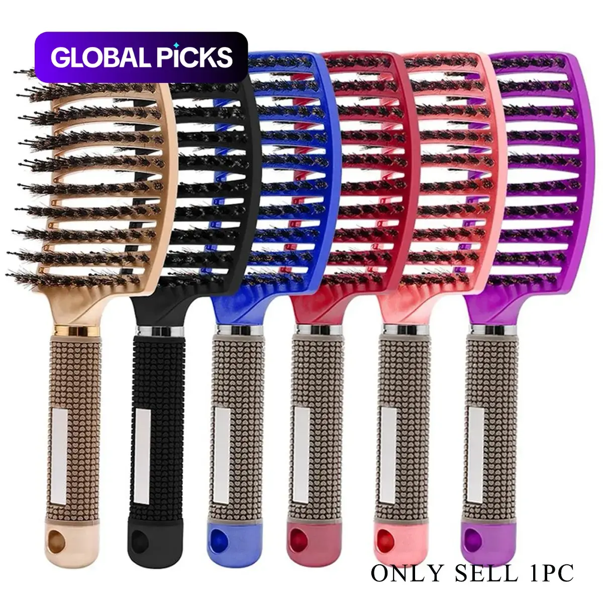 Hair Brush, Scalp Massage Comb, Detangling Hairbrush with Boar Bristle and Nylon for Women, Wet or Curly Hair Detangle Brush, Salon Hairdressing Styling Tool, Hair Styling Tools, Curly Hair Detangler Brush
