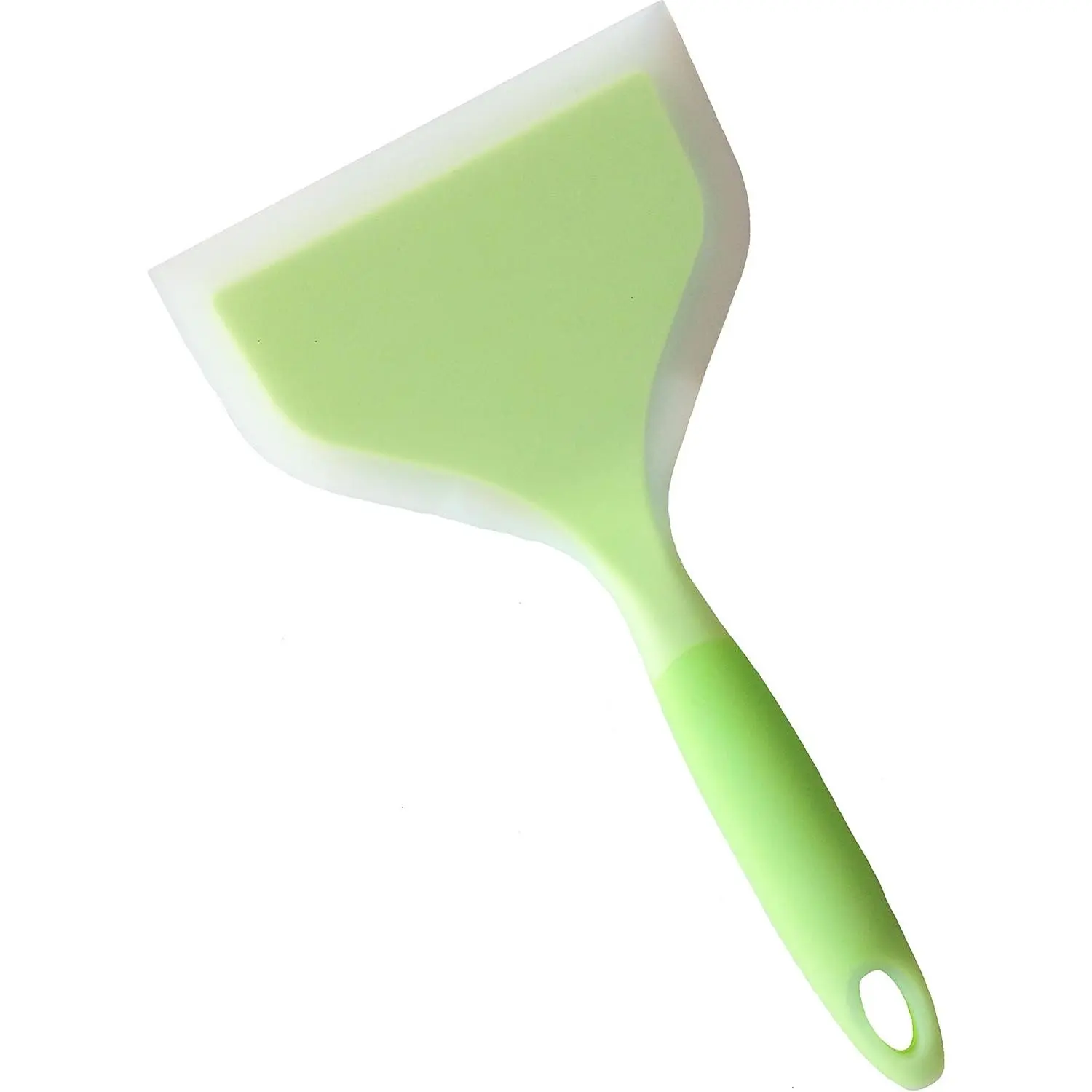 Wrapped Plastic Fish Spatula Pancakes Shovel Non-Stick Heat-Resistant Wide Flat Turner For Egg Tamales Pizza (Green)