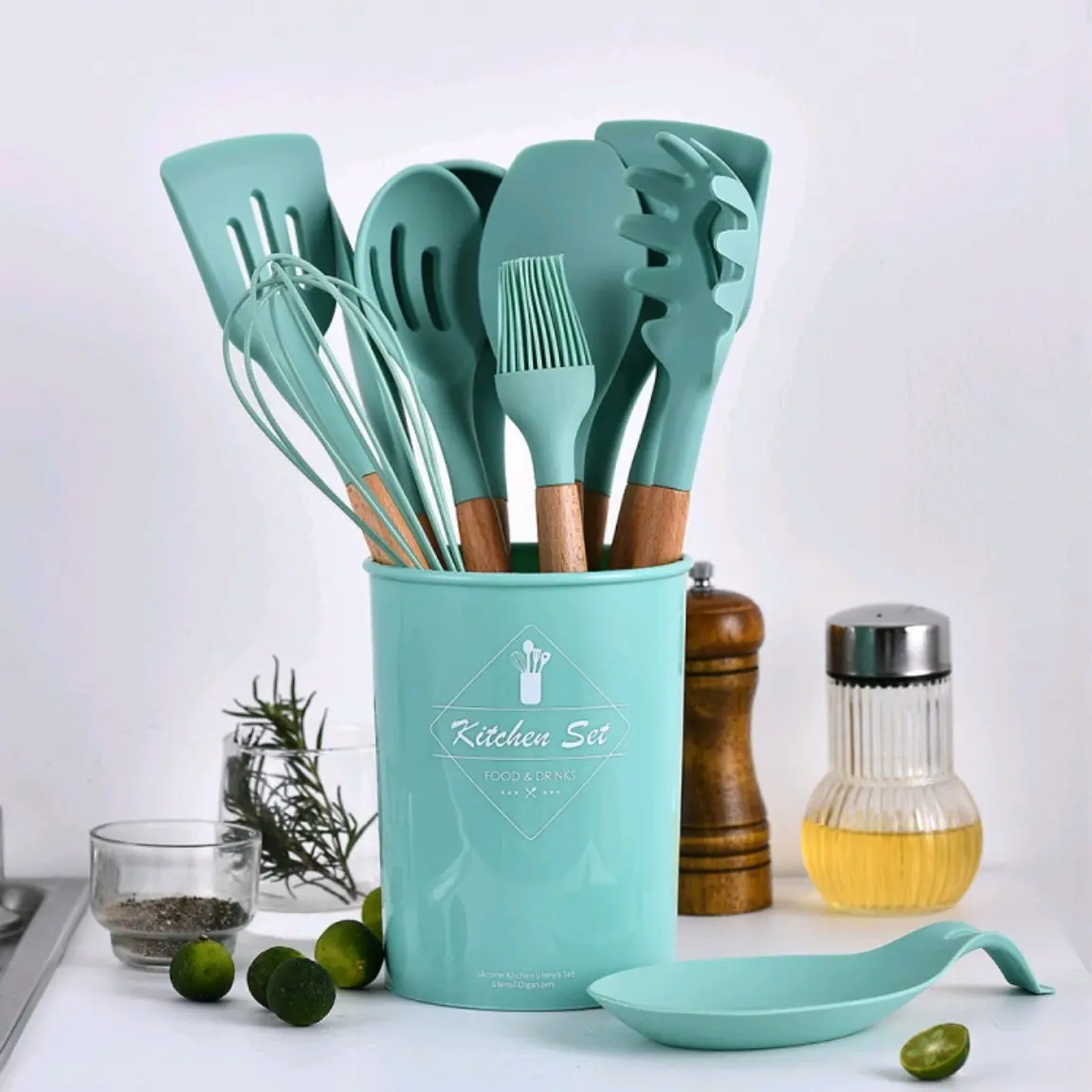 Silicone Kitchen Tools Set, Complete Cooking Utensils, Durable Silicone Material, Versatile Kitchenware, Essential Cooking Accessories, Kitchen Utensils Gadgets