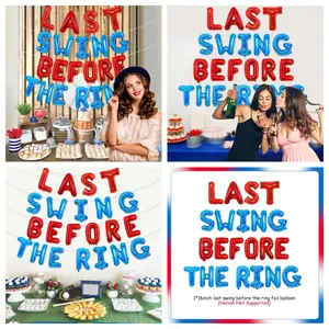 1Set Baseball Bachelorette Party Decorations Last Swing Before the Ring Baseball Banner Sports Themed Baseball Bridal Shower Decor Diamond Ring Balloon for Engagement Wedding Party Supplies