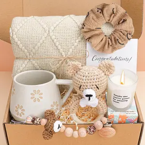 Elysirise New Mom Gift Basket After Birth, Baby Shower Present, Baby Boy Pregnancy & Postpartum Care Gifts, Gender Reveal Surprise