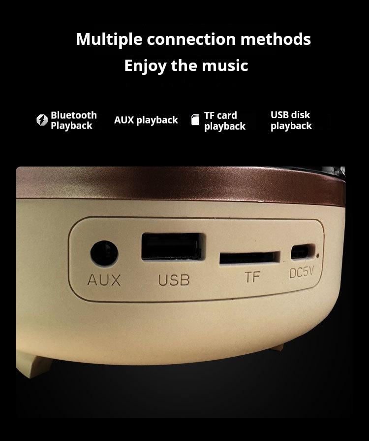 Dahaman Glass Speaker Bluetooth Speaker & Subwoofer Set Harman Colorful Glass Wireless Home Speaker Stylish Design with High-Low Frequency Gain Adjustment