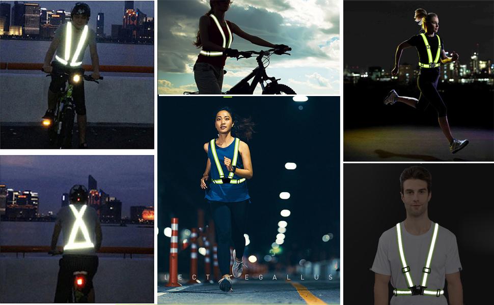 Reflective Safety Vest 2pcs - High Visibility Vest Adjustable Straps for Outdoor Jogging, Cycling, Walking and Riding Reflective Safety Vest 2pcs - High Visibility Vest Adjustable Straps for Outdoor Jogging, Cycling, Walking and Riding