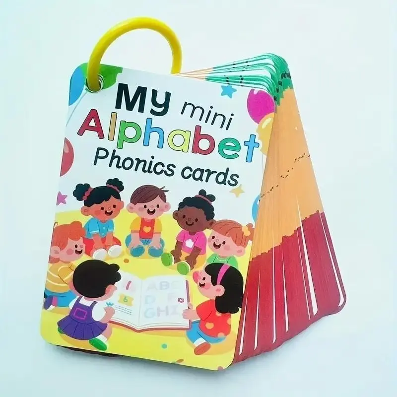 English Learning Alphabet Cards Set of 26, Phonics Reading Flashcards, Pre-School Education Toy, Christmas Gift, Teacher Essential