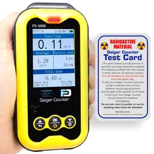 Geiger Counter +  Test Card | Upgraded 20-Year Sensor Life |  Detector | Beta, Gamma, & X-Rays | 10ft Drop Test Pass | Version 2.0 |