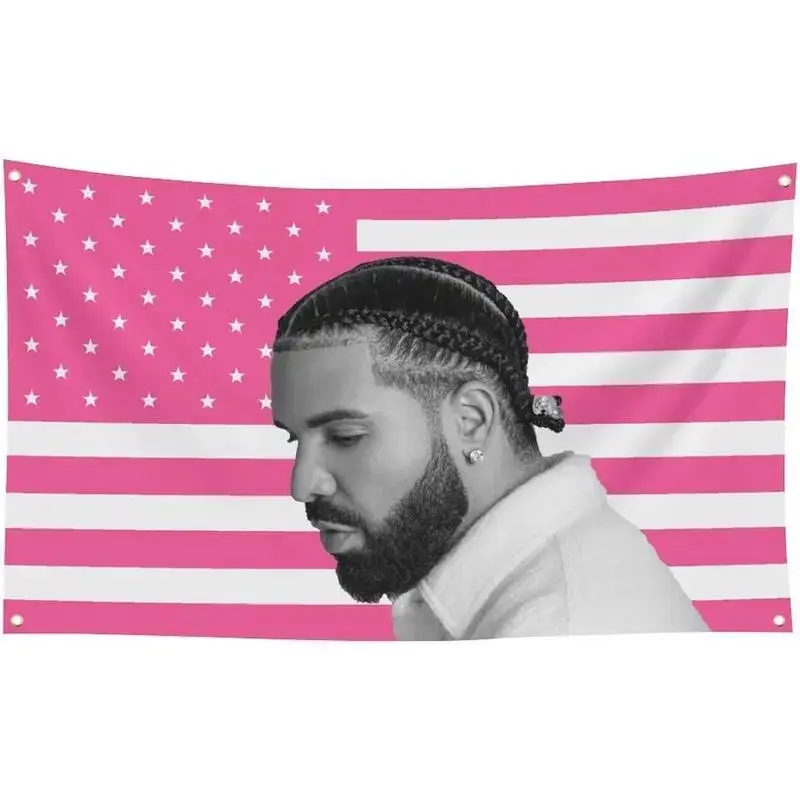 Rapper Drake Pk America Flag  Funny Tapestry Wall Hangg For Decorate Clubs Concerts University Dormitories Livg Rooms Bedrooms,for Easy Hangg Decoration Gi