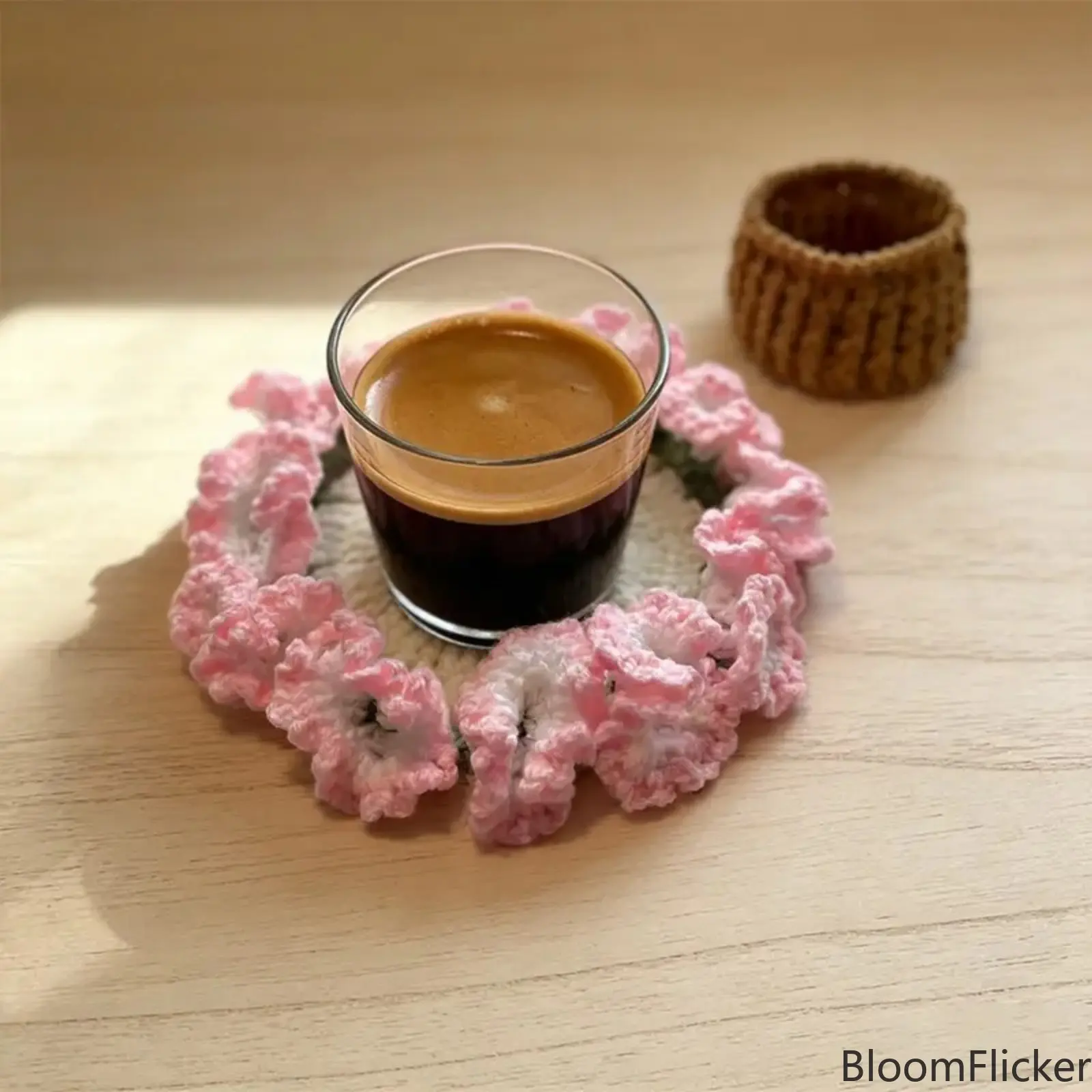 Handmade Crochet Flower Coaster DIY Yarn Craft Kit with Mini Bouquet Supplies, Carnation, Lily of the Valley & Sunflower Patterns, Easy Starter Set for Crochet Beginners, Lovely Home Decor & Thoughtful Mother’s Day Gift
