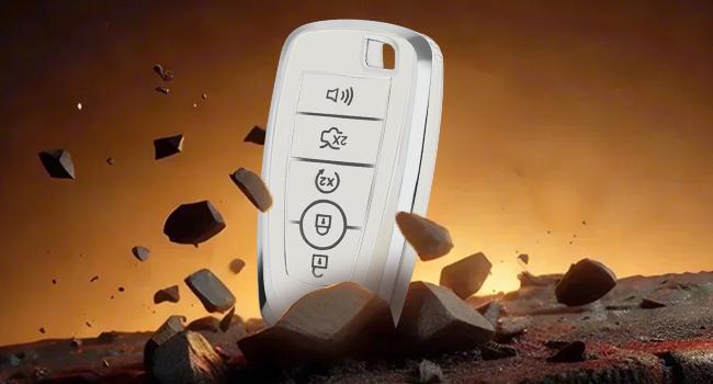 Key Fob Cover for Ford Explorer Maverick Mustang Fusion Escape Edge F150 F250 F350, Premium TPU Key Fob Protector with Leather Keychain & Screwdriver, Slim Fit 5-Button Remote Case, Blue