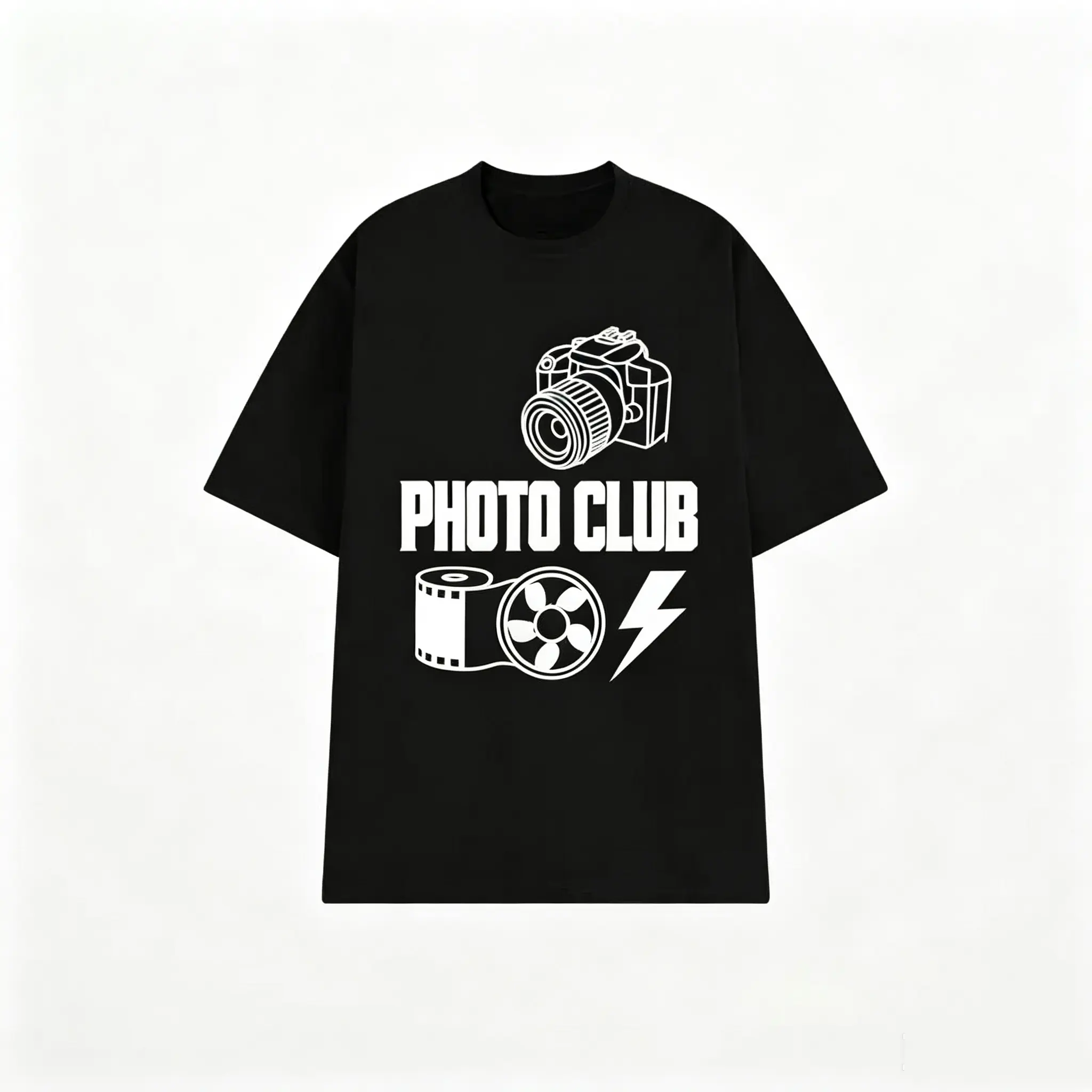 Photographer Print Element Men's T-Shirt, High-End Fashion Casual Short Sleeve Tee, Trendy Graphic Crew Neck Top for Men, Soft Cotton Blend Summer Streetwear, Unique Gift for Photography Lovers, Dad, Him