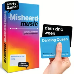 Guess Lyrics Card Game Set, Decks of Cards, 500 Cards, Fast-Paced Family Party Fun, Ideal for Easter Ramadan Mother’s Day, No Power Needed, Vibrant Colors
