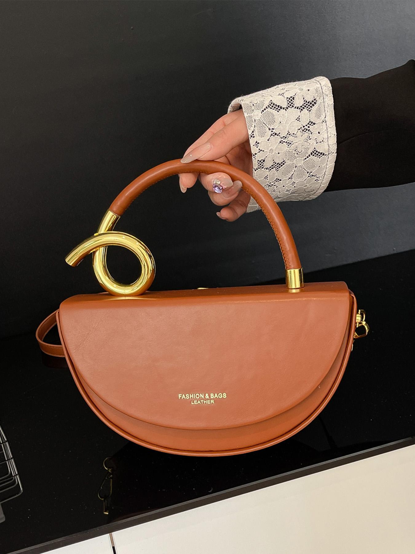 Women's Fashionable Solid Color Handbag, Elegant Bag, Casual Versatile for Daily Commuting, Party, Date, Shopping, High-end Commuter Bag