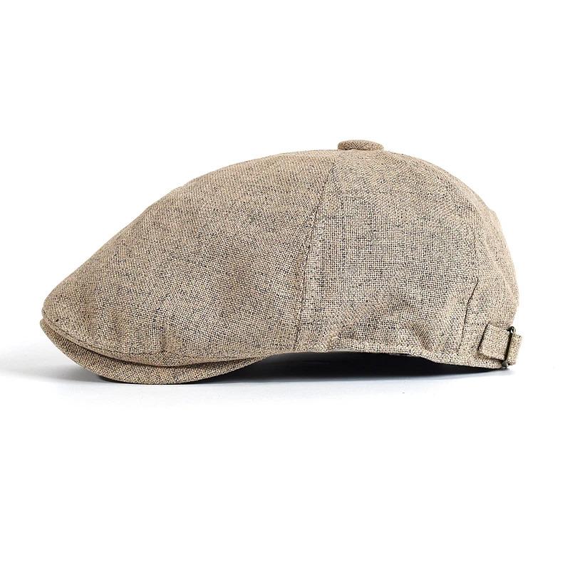 Men's Summer Berets Outdoor Breathable newsboy cap Spring Flat Hats Solid Duckbill Hats Vintage Gatsby Beret Hat Women