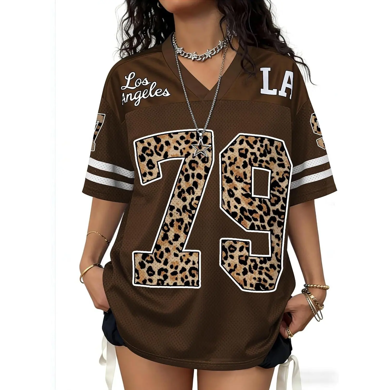 Jersey Shirts for Women Oversized Graphic Tees Men Y2K Tops V Neck Cute Streetwear T Shirt Football JerseyGift.