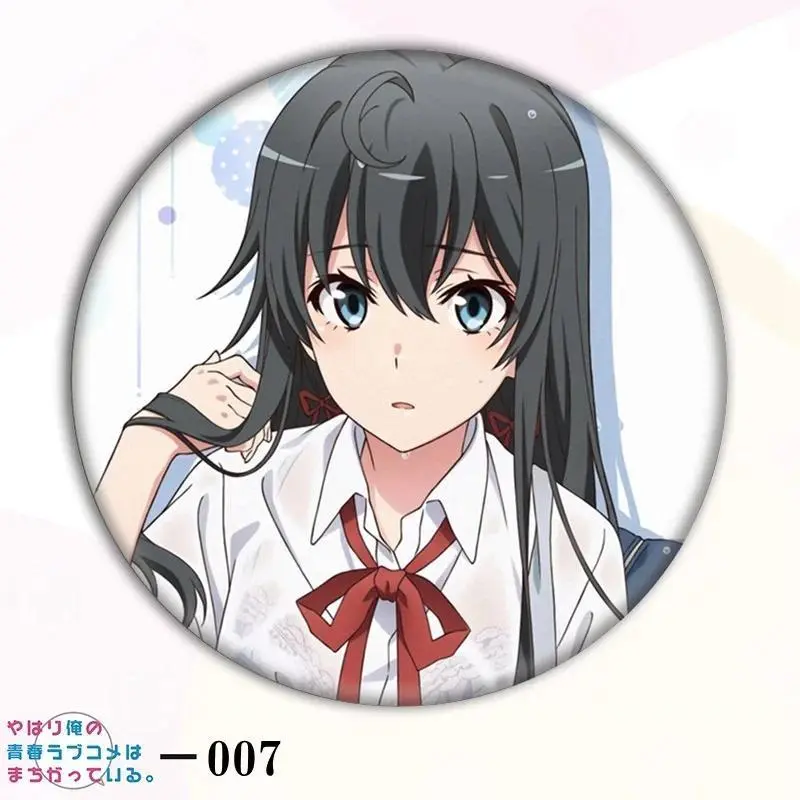 58mm Anime My Youth Romantic Comedy Is Wrong As I Expected Hikigaya Hachiman Cosplay COSTUME Badge Pin SPTE Tinplate Brooch﻿