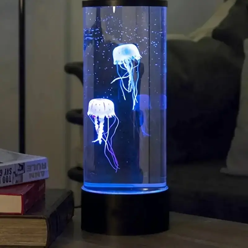 8 Inch Jellyfish Lava Lamp, Realistic Jellyfish Movement, Color-Changing Lights, Living Room Bedroom Ambiance Light, Decorative Nightlight, Decorative Ambient Lamp