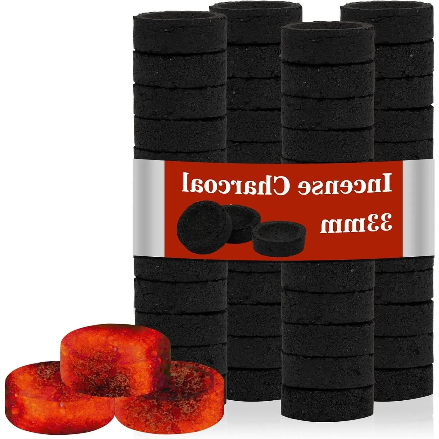 50PCS Incense Charcoal Briquettes - Quick Light Charcoal DiscsGift