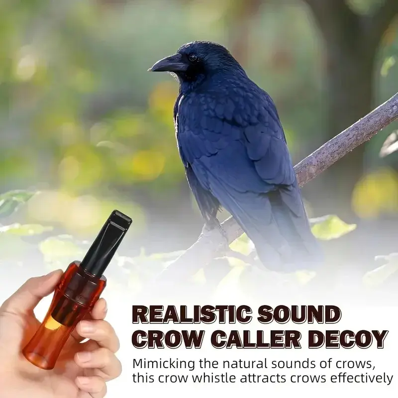 Tactical Crow Caller Whistle - Portable Realistic Bird Call Hunting Tool for Outdoor Hunting & Wildlife Attracting
