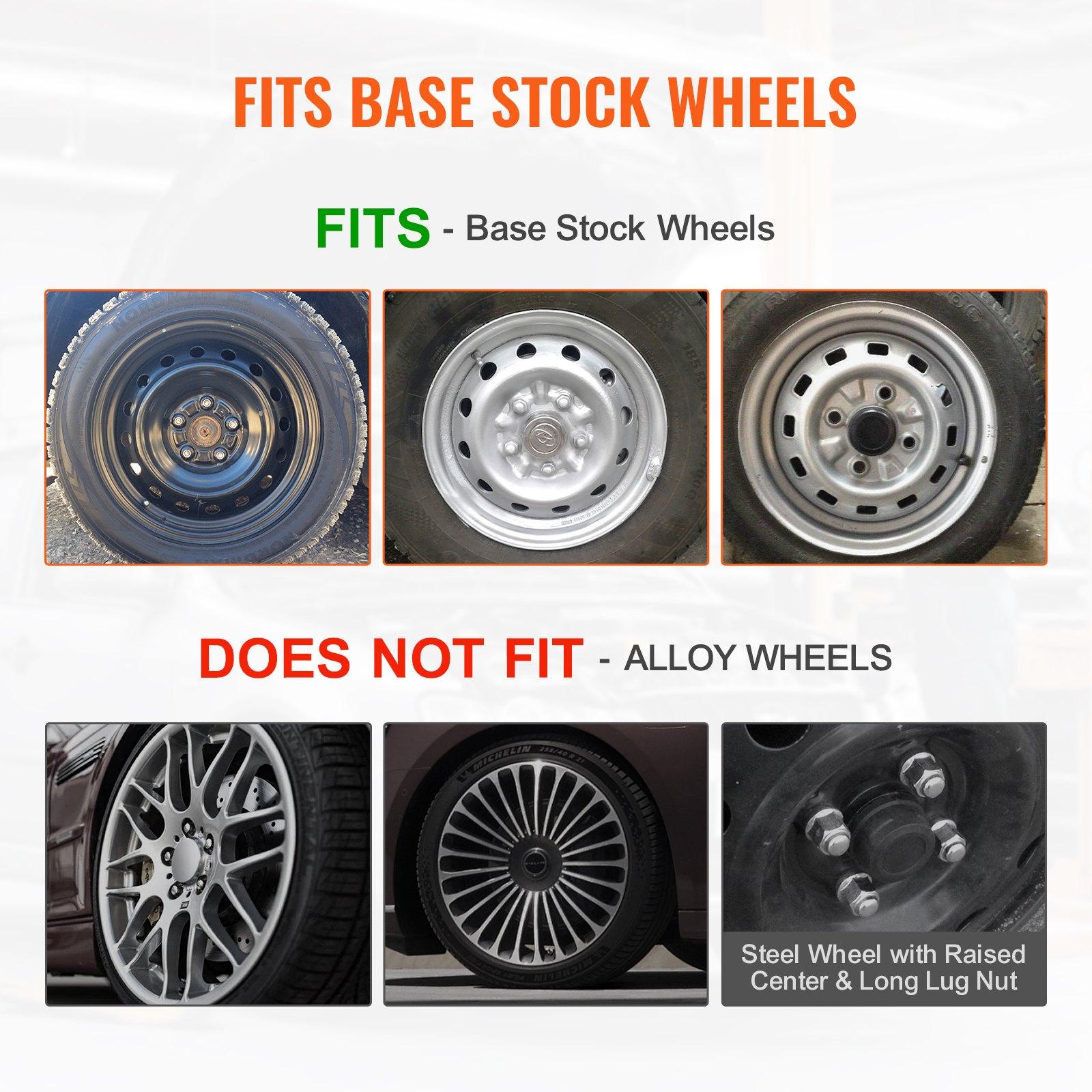 VEVOR Wheel Rim Cover Hubcaps, 16 in Diameter, Sturdy & Durable Scratch ...